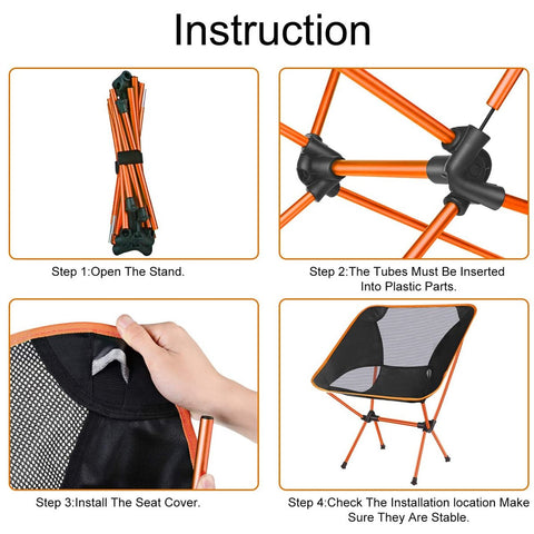 Ultra Light Camping Chair Portable Folding Chairs-HA01665-Veeddydropshipping