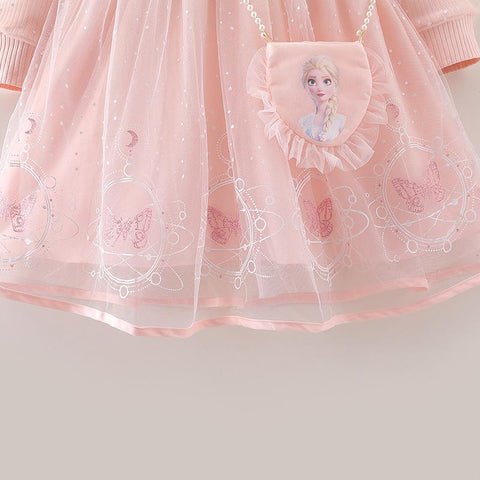 Fall Dresses for Girls Vestidos Frozen Elsa Dresses Birthday Party Long-TB00832-Veeddydropshipping