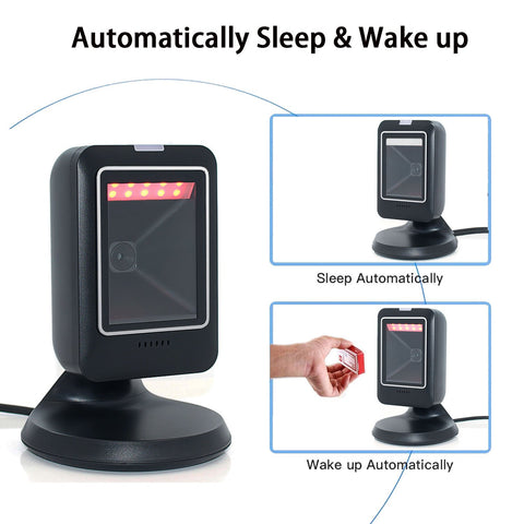 Barcode scanner 2D omnidirectional desktop automatic sensing data matrix reader supermarket-Veeddydropshipping