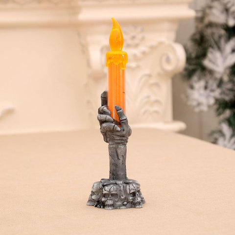 Halloween LED Lights Horror Skull Ghost Holding Candle-HA00357-Veeddydropshipping