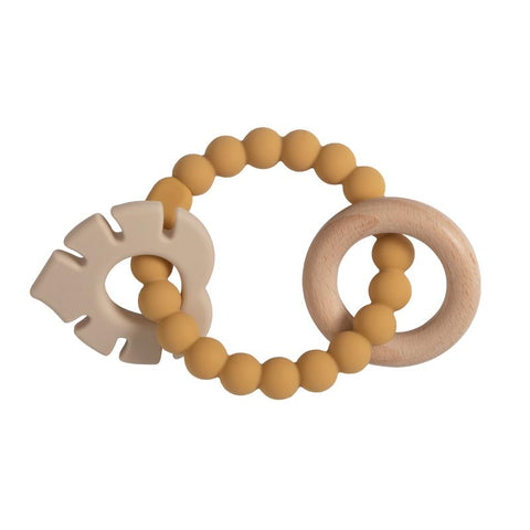 3 in 1 Baby Leaves Pendant Bracelet Teething Wood Ring Food Grade-TB00809-Veeddydropshipping