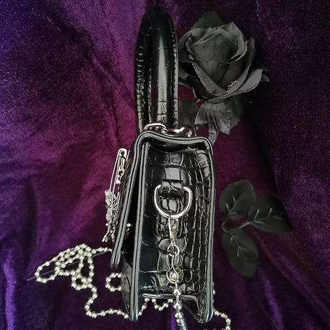 Women Metal Punk Rock Small Handbag Woman Spider Cross-BS00129-Veeddydropshipping