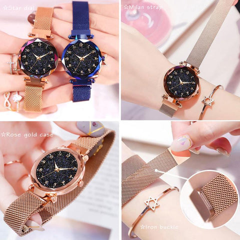 Luxury Women Watches Starry Sky Female Clock Quartz Wristwatch -JW01093-Veeddydropshipping