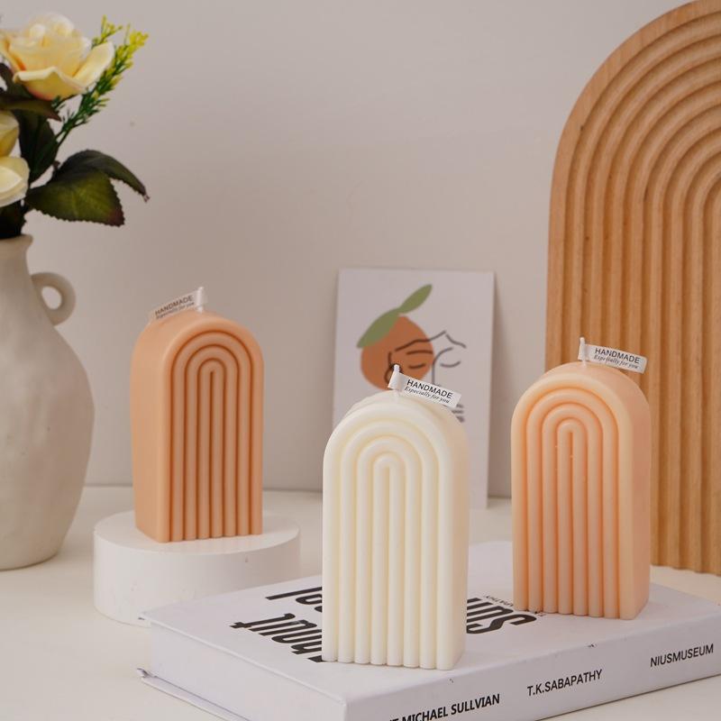 Rainbow Arch Candle Silicone Mold DIY-HA01233-Veeddydropshipping