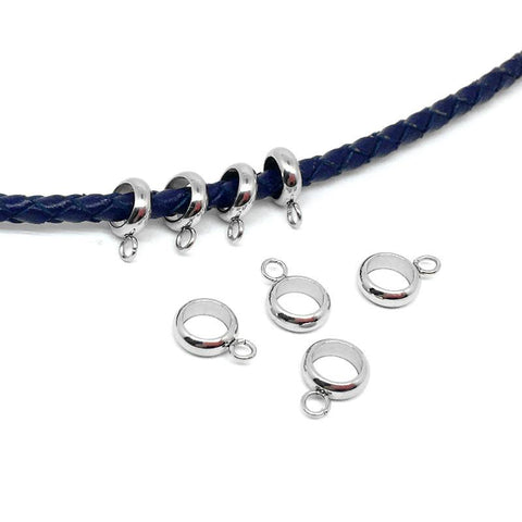 Steel Bead Charm Connector   DIY Charm Jewelry Making -JW01591-Veeddydropshipping