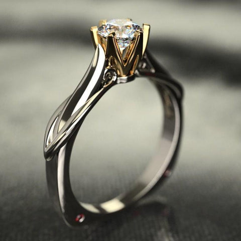 18K Gold Ring for Women  Diamond Jewelry -JW00013-Veeddydropshipping