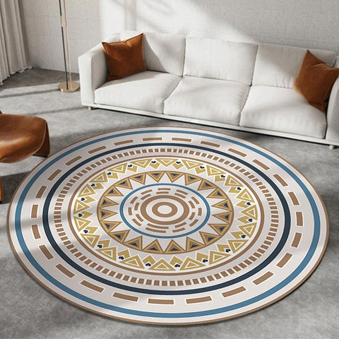 Bohemian Round Carpets for Living Room Decoration-HA00490-Veeddydropshipping