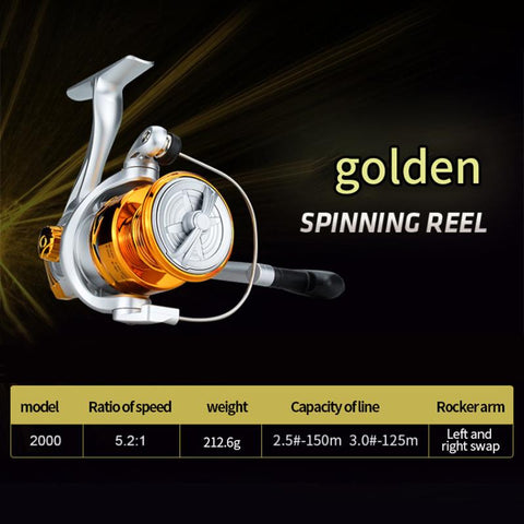 Fishing Reel Metal Movement Spinning Reel Special Price Electroplating Head Fishing -OS00329-Veeddydropshipping