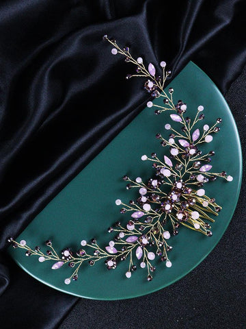 Crystal Wedding Headbands Hair Flower Hair Jewelry -JW00516-Veeddydropshipping