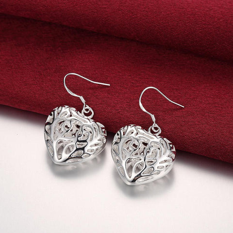 925 sterling Silver necklace earrings Jewelry set  -JW00197-Veeddydropshipping