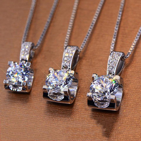 925 Sterling Silver Charm Pendants Necklace For Women Fine Jewelry-JW00055-Veeddydropshipping