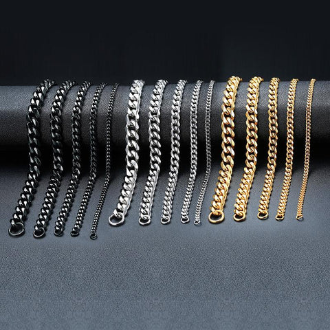 Chunky Miami Curb Chain Bracelet Stainless Steel Cuban -JW00256-Veeddydropshipping