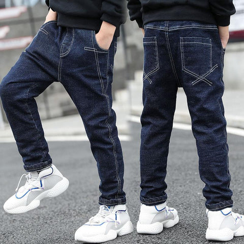 2023 New Teenage Boys Jeans  3-10 Years Spring Autumn Fashion Slim Thick-TB01254-Veeddydropshipping