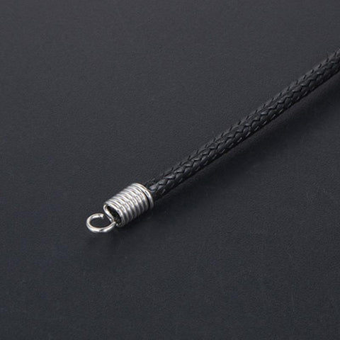 Leather Chain Necklace Handmade Braid Rope Long Necklace -JW01274-Veeddydropshipping