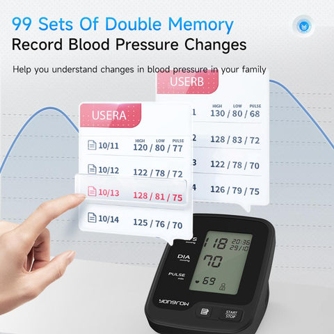 Portable Digital Upper Arm Blood Pressure Monitor-BH00798-Veeddydropshipping