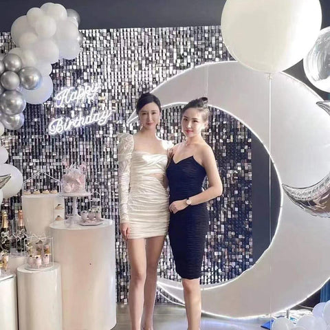 Backdrop Crystal Pneumatic Panel Sequins Art Wall-HA00238-Veeddydropshipping