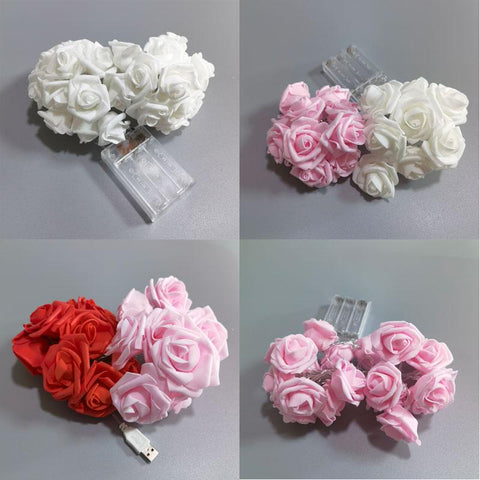 3m 20leds Rose LED Flower Fairy String Lights Garland Christmas-TI00933-Veeddydropshipping