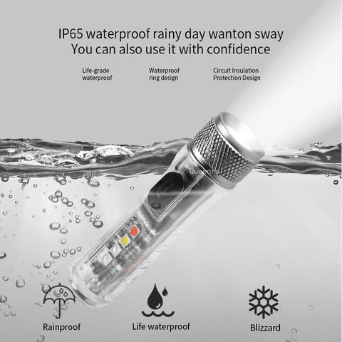 Mini Keychain Flashlight LED Rechargeable Torch Portable Magnetic USB-TI00790-Veeddydropshipping