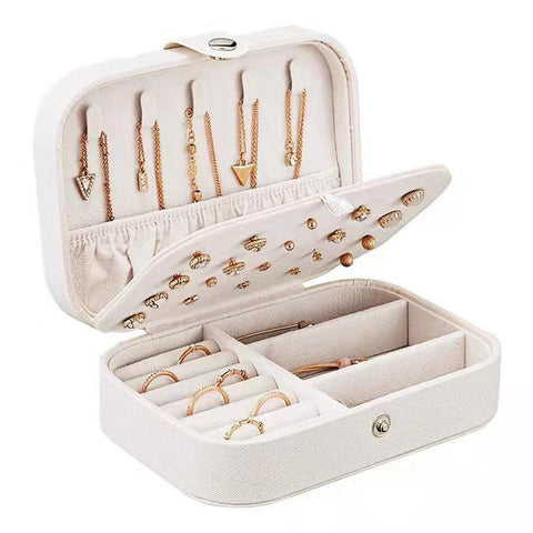 Zipper Travel Trinket Simple Portable Palm Jewelry Box-JW01697-Veeddydropshipping