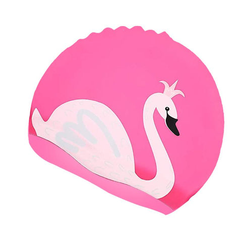 Cute Girl Swimming Cap For Children Kids Waterproof Elastic Silicone Swim -OS00150-Veeddydropshipping