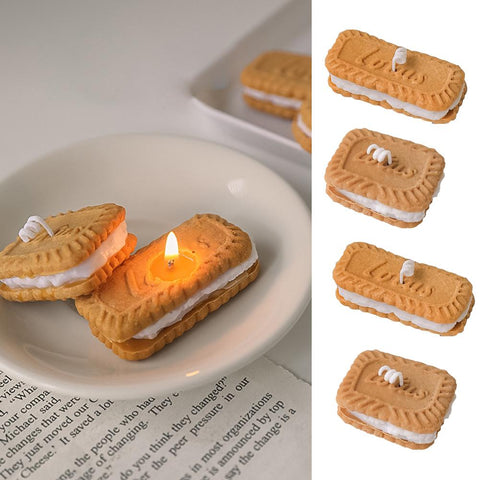 Biscuit Scented Candles Ornaments Food Shape Candles-HA00382-Veeddydropshipping