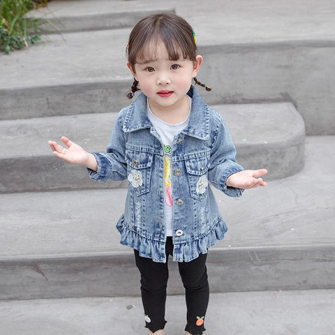 2023 Baby Girls Denim Jacket Spring Cardigan Coat For Kids Sweet Little-TB01027-Veeddydropshipping