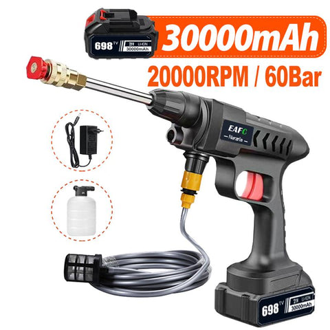 60BAR 30000mAh Wireless High Pressure Car Washer Self Priming Sustain-AM00325-Veeddydropshipping