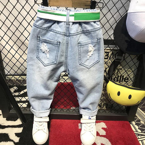 Children Broken Hole Pants Trousers Baby Boys Jeans Brand Fashion-TB01295-Veeddydropshipping