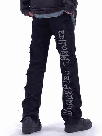 Embroidered Jeans Y2k Jeans Fashion Boyfriend Style-MF00651-Veeddydropshipping