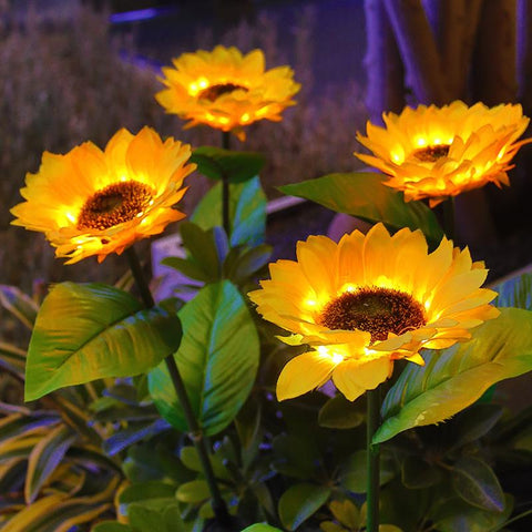 Solar Garden Lights Solar Power Lily Rose Lights Flower Stake Waterproof LED-TI00853-Veeddydropshipping