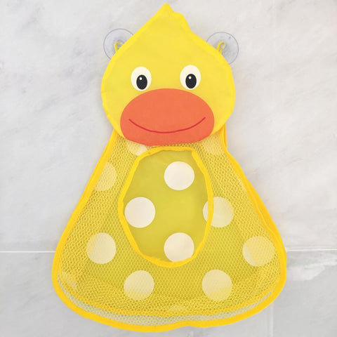 Cute Duck Frog Baby Bath Toys Organizer Strong Suction Cup Mesh Toy Storage Bag-TB00514-Veeddydropshipping