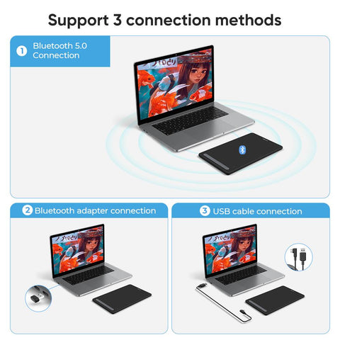 Wireless Digital Drawing Tablets Graphics Bluetooth -CO00065-Veeddydropshipping