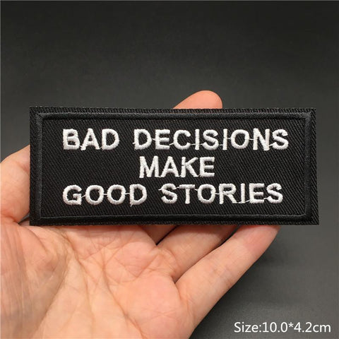 Slogan Embroidery Patch for Clothes-HA00013-Veeddydropshipping