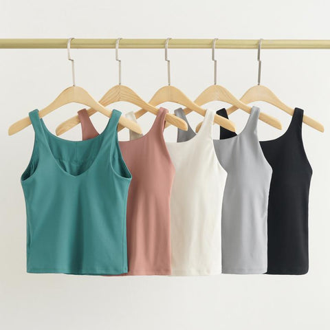 U-neck Backless Yoga Shirts Light Support Gym Clothing Fitness Vest Naked -OS00810-Veeddydropshipping