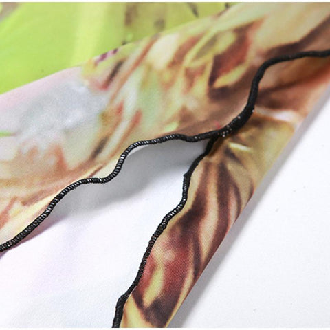 vintage print Strapless Dress Women sexy Off Shoulder streetwear-Veeddydropshipping