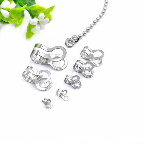100Pcs/Lot Stainless Steel Double Loops Beads Buckles DIY -JW01627-Veeddydropshipping