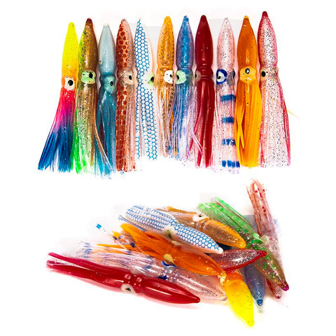 Hot！10pcs Soft Lure Squid Skirts 8cm Rubber Artificial Bait Lures Octopus Wobblers-OS00475-Veeddydropshipping