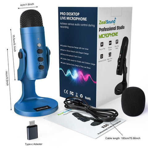Professional USB Condenser Microphone Studio Recording Mic -CE01047-Veeddydropshipping