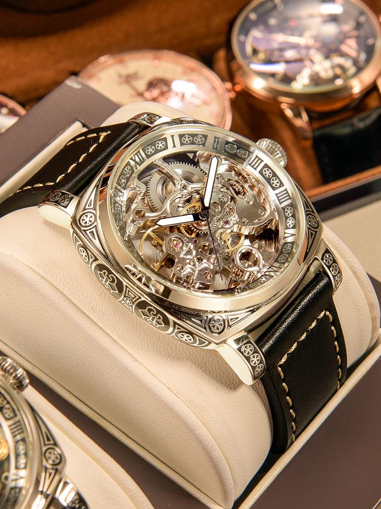 Authentic Brand Carved Watches Automatic men watches -JW00632-Veeddydropshipping