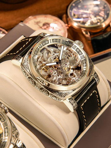 Authentic Brand Carved Watches Automatic men watches -JW00632-Veeddydropshipping