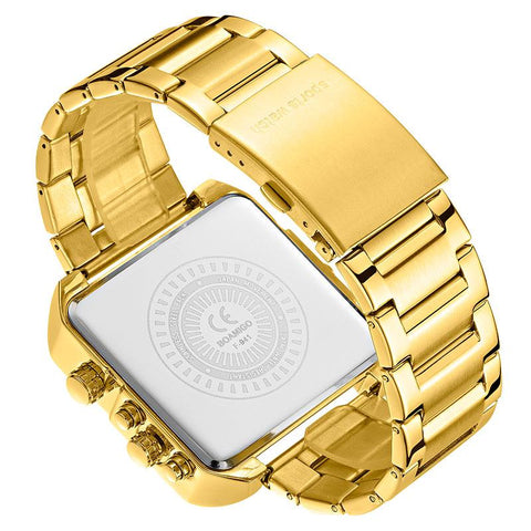 Luxury Fashion Men Watches Gold Steel Sport Square Watch -JW00816-Veeddydropshipping