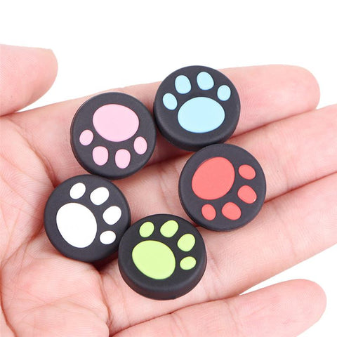 2 Pcs Cat Paw Rubber Silicone Game Handle Joystick Thumb Stick Grip Cap -CE01406-Veeddydropshipping