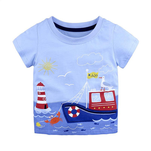 Children T-shirt 1-6Y Casual Fashion Summer Toddler Baby Boys T-shirt-TB01124-Veeddydropshipping