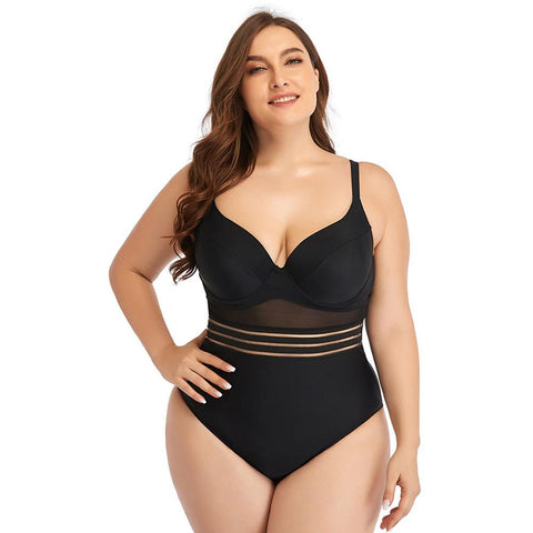 2023 New Large Size Swimsuits For Women One Piece Plus Swimwear Sexy Swim -OS00307-Veeddydropshipping