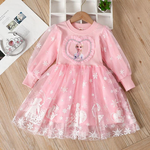 Disney Infant Girl Dress Party Elsa Frozen Toddler Christmas Dress Children-TB00853-Veeddydropshipping