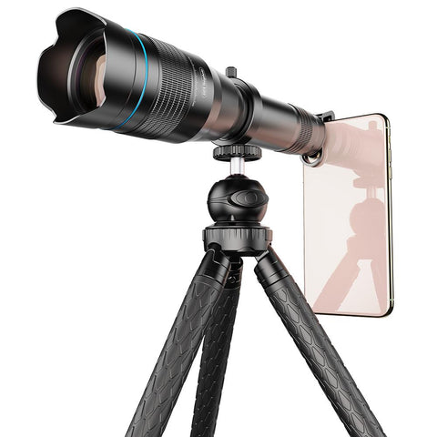 Telephoto Lens 60X for Mobile Smart Phone Black with Stand High-PA01279-Veeddydropshipping