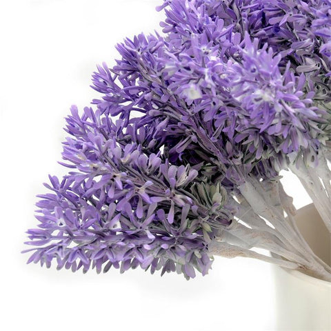Mini Plastic Artificial Lavender Fake Flower Bouquet-HA00757-Veeddydropshipping
