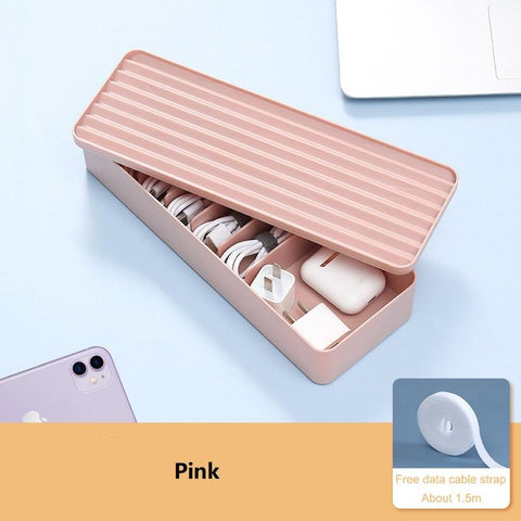 Cable Cord Organizer Storage Box Dustproof Power Wire Manager Box Desktop Chargers Data Cable-PA00871-Veeddydropshipping