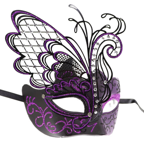 Metallic Wrought Masquerade Mask Halloween-WF01606-Veeddydropshipping