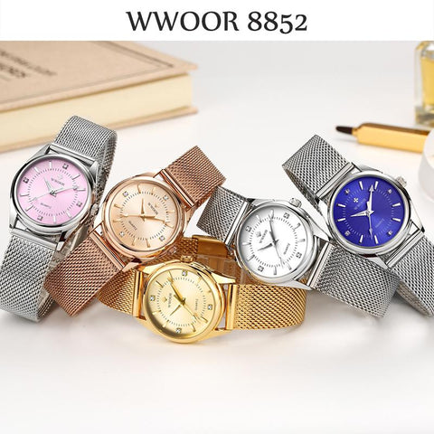 Elegant Diamond Quartz Wrist Watches For Women Steel Clock -JW00983-Veeddydropshipping